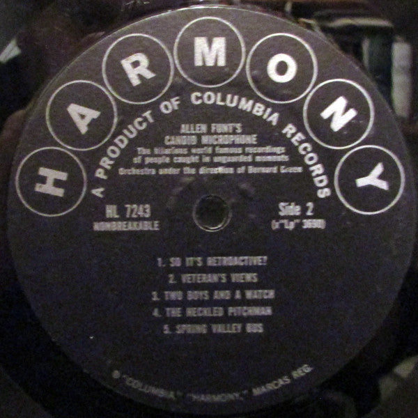 Allen Funt : Candid Microphone (LP, Album, Mono)