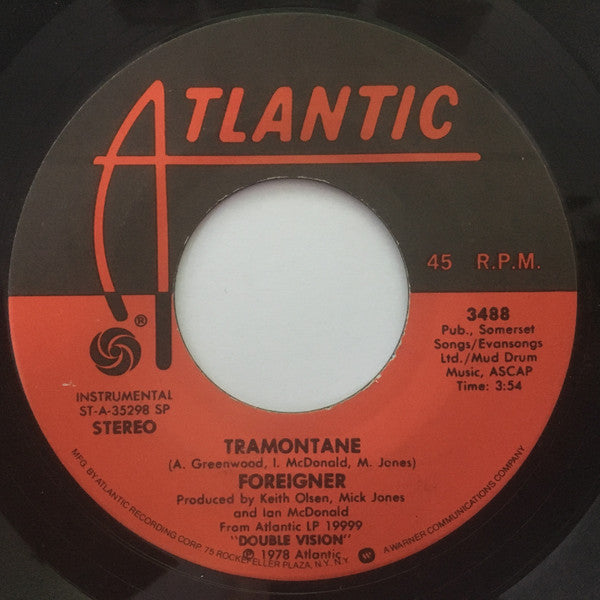 Foreigner : Hot Blooded (7", Single, SP)