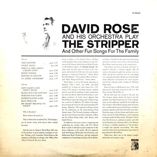 David Rose And His Orchestra* : The Stripper And Other Fun Songs For The Family (LP, Album)