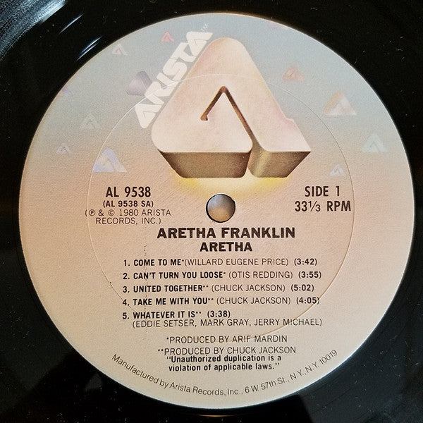 Aretha Franklin : Aretha (LP, Album, Ter)
