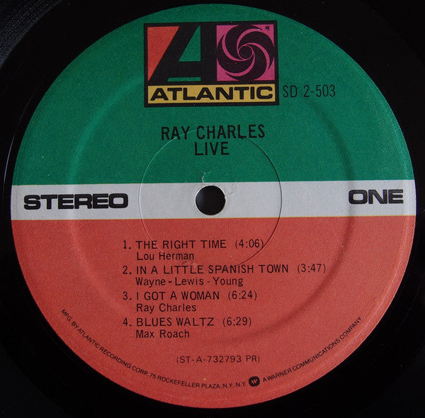 Ray Charles : Live (2xLP, Comp, Gat)
