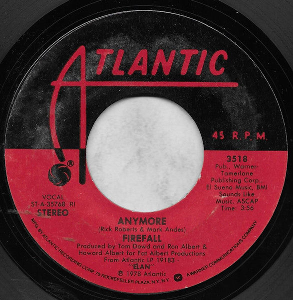 Firefall : Strange Way / Anymore (7", Styrene, PRC)