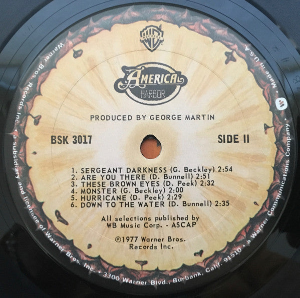 America (2) : Harbor (LP, Album, Ter)