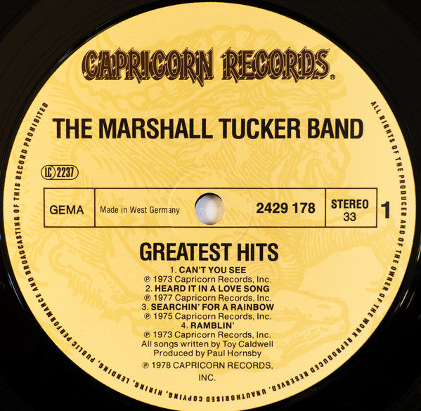 The Marshall Tucker Band : Greatest Hits (LP, Comp)