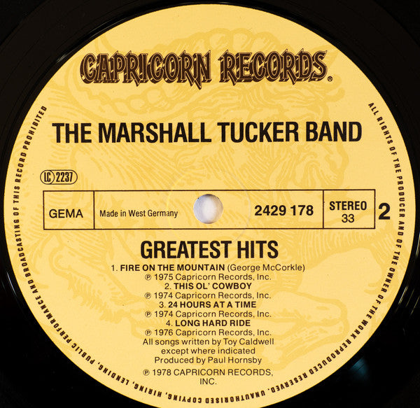 The Marshall Tucker Band : Greatest Hits (LP, Comp)