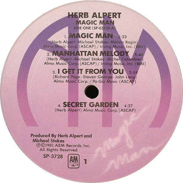 Herb Alpert : Magic Man (LP, Album, Ter)