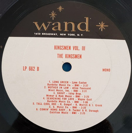 The Kingsmen : The Kingsmen Volume 3 (LP, Album, Mono, M/Print, Pit)