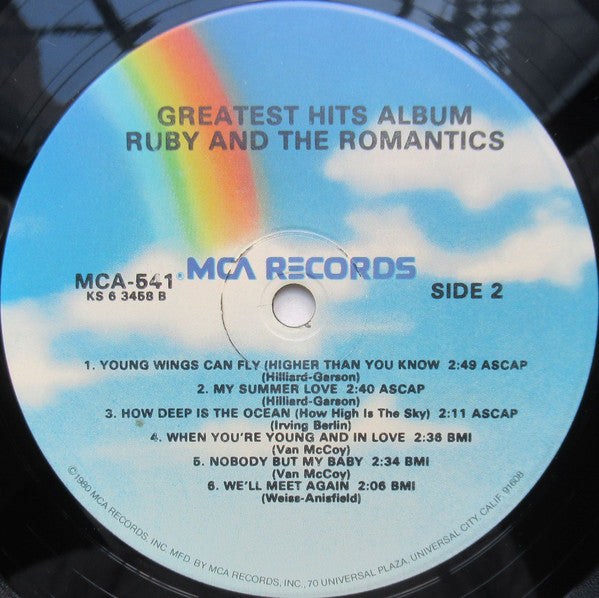 Ruby And The Romantics : Greatest Hits Album (LP, Comp, RE)