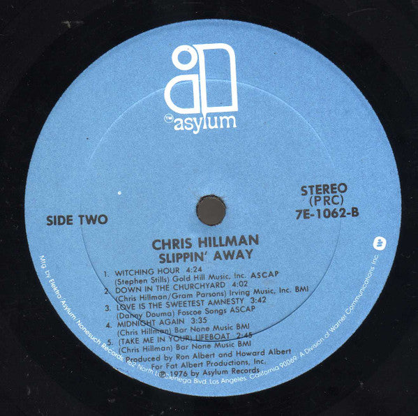 Chris Hillman : Slippin' Away (LP, Album, PRC)