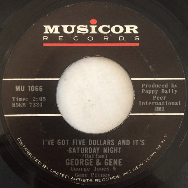 George* & Gene* : Wreck On The Highway / I've Got Five Dollars And It's Saturday Night (7", Single)