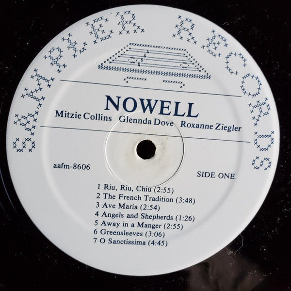 Mitzie Collins, Glennda Dove, Roxanne Ziegler : Nowell (Christmas Music For Dulcimer, Flute, And Harp) (LP, Album)