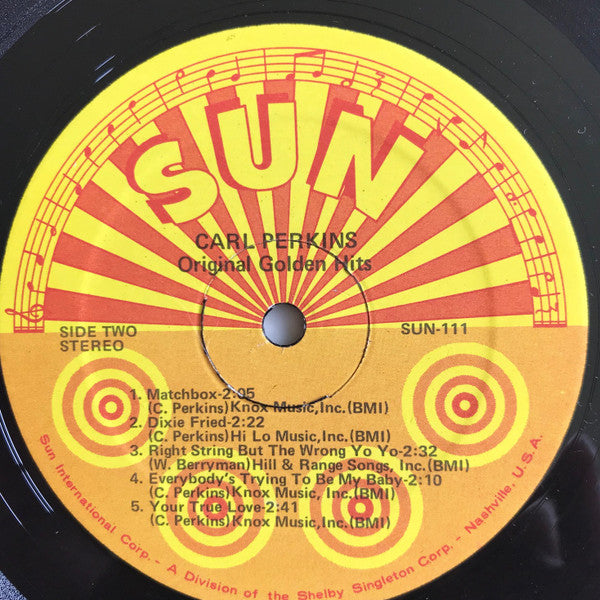 Carl Perkins : Original Golden Hits (LP, Comp)