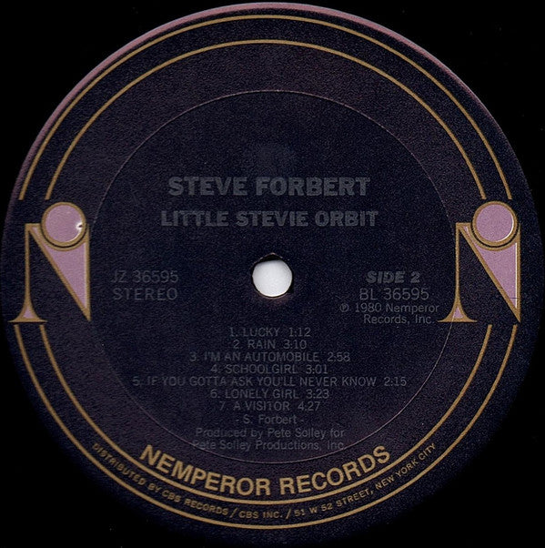 Steve Forbert : Little Stevie Orbit (LP, Album, Ter)