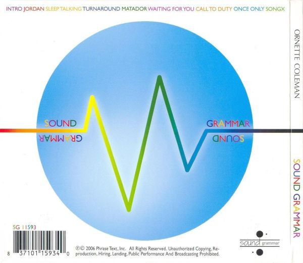 Ornette Coleman : Sound Grammar (CD, Album, Dig)