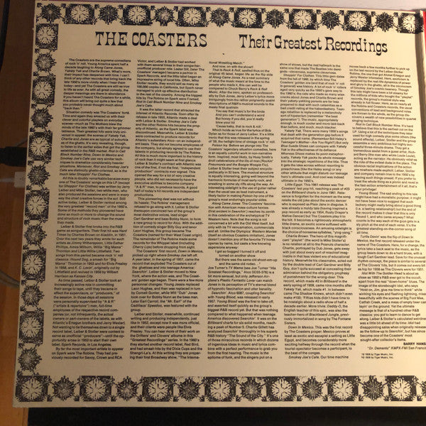The Coasters : Their Greatest Recordings, The Early Years (LP, Comp, Mono, Uni)