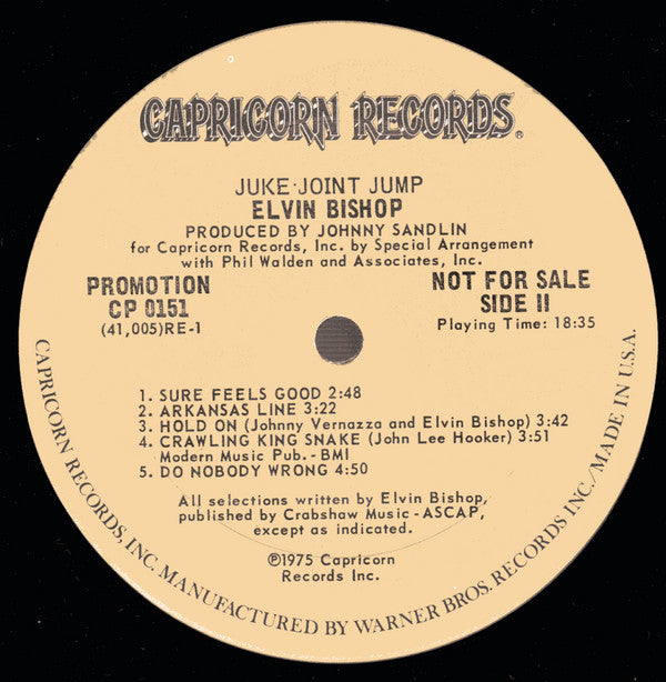 Elvin Bishop : Juke Joint Jump (LP, Promo)