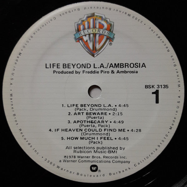 Ambrosia (2) : Life Beyond L.A. (LP, Album, Mon)