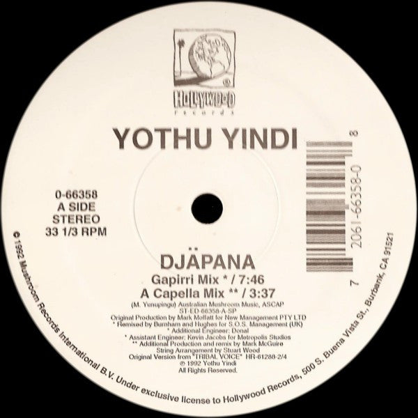Yothu Yindi : Djäpana (12")