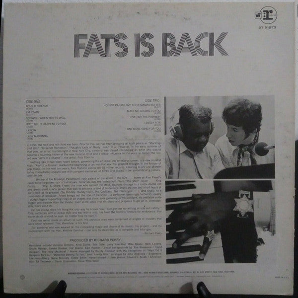 Fats Domino : Fats Is Back (LP, Album, Club)