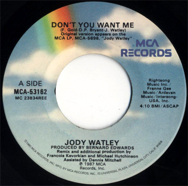 Jody Watley : Don't You Want Me (7")