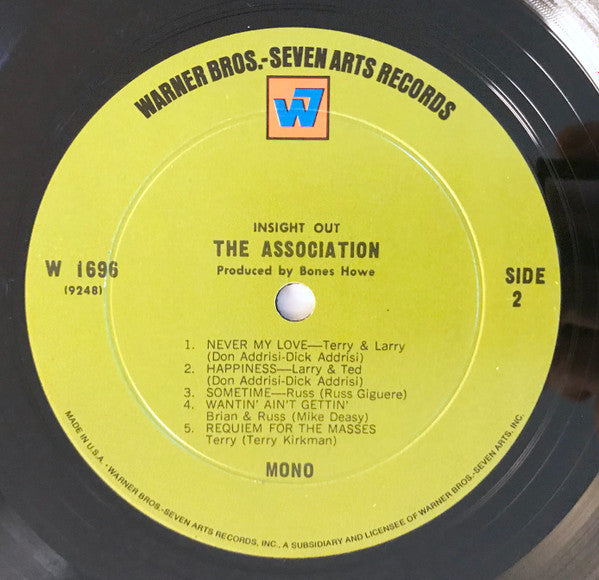 The Association (2) : Insight Out (LP, Album, Mono, RE, Gre)