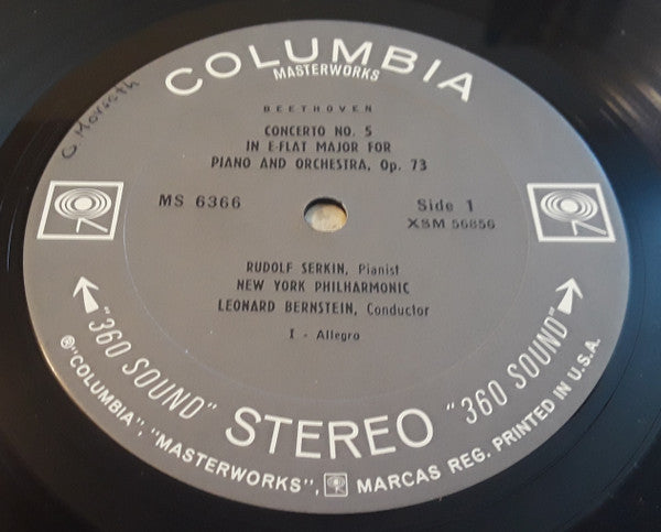 Beethoven* / Serkin*, Bernstein*, New York Philharmonic : "Emperor" Concerto (LP)