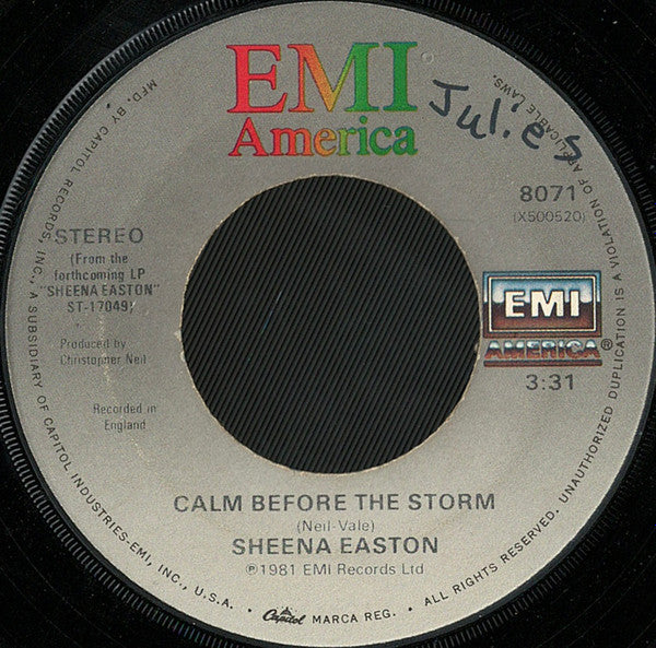 Sheena Easton : 9 To 5 (7", Single)