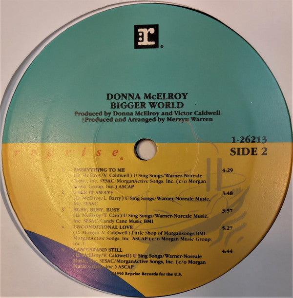 Donna McElroy : Bigger World (LP, Album)