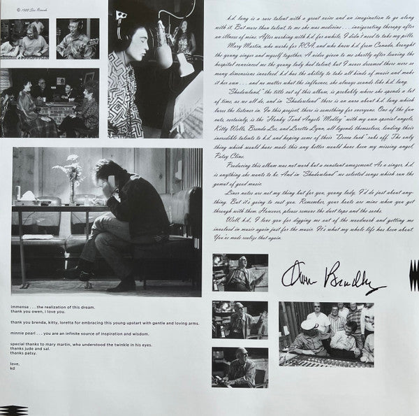 k.d. lang : Shadowland (The Owen Bradley Sessions) (LP, Album, RE)