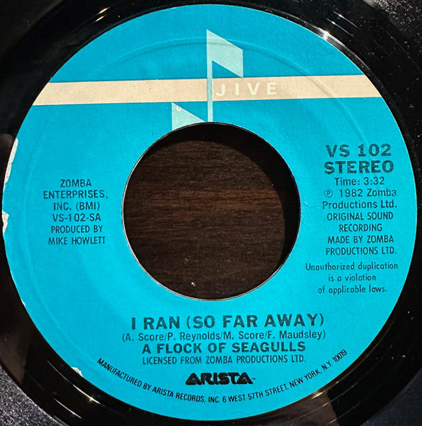 A Flock Of Seagulls : I Ran (So Far Away) (7", Single, Styrene, Ter)