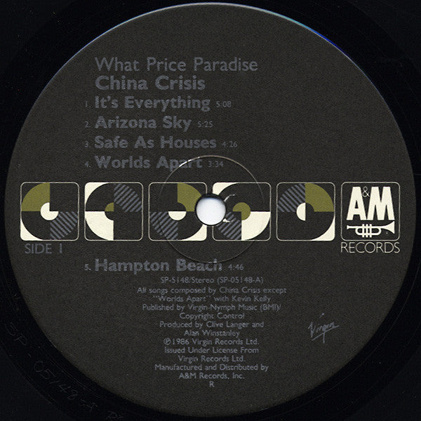 China Crisis : What Price Paradise (LP, Album, RCA)