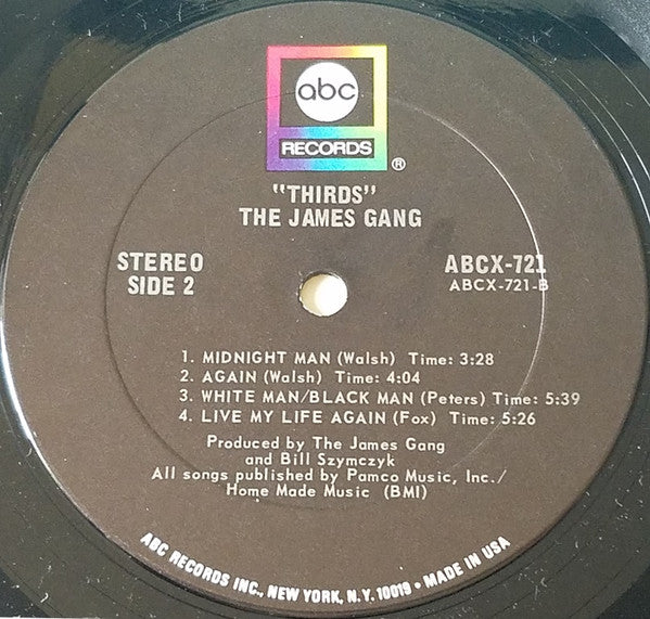 James Gang : Thirds (LP, Album, Ter)