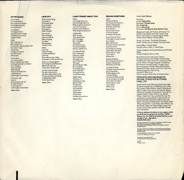 Ronń Matlock* : Love City (LP, Album, PR )