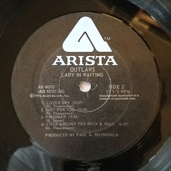 Outlaws : Lady In Waiting (LP, Album, PRC)