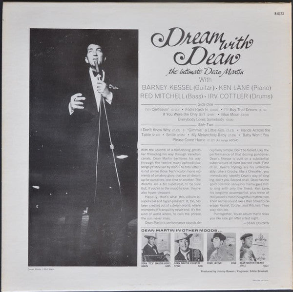 Dean Martin : Dream With Dean (The Intimate Dean Martin) (LP, Album, Mono, Pit)