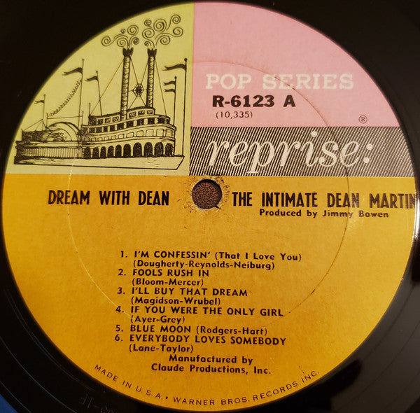 Dean Martin : Dream With Dean (The Intimate Dean Martin) (LP, Album, Mono, Pit)