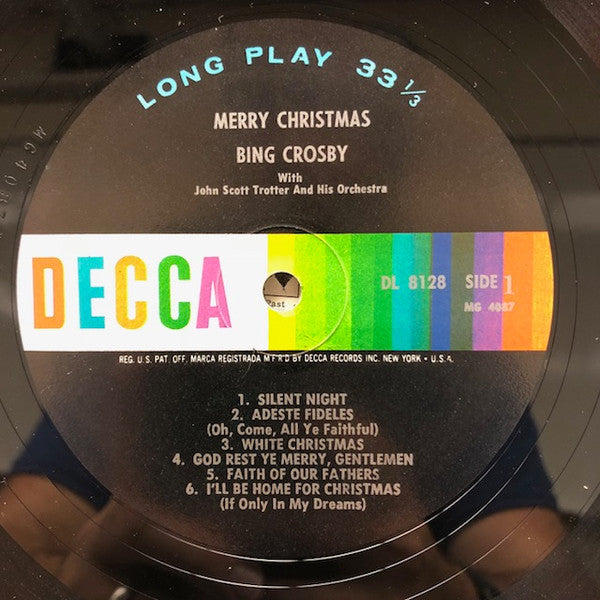 Bing Crosby : Merry Christmas (LP, Album, Mono, RE, Pin)