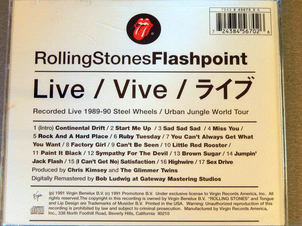 Rolling Stones* : Flashpoint (CD, Album, RM)