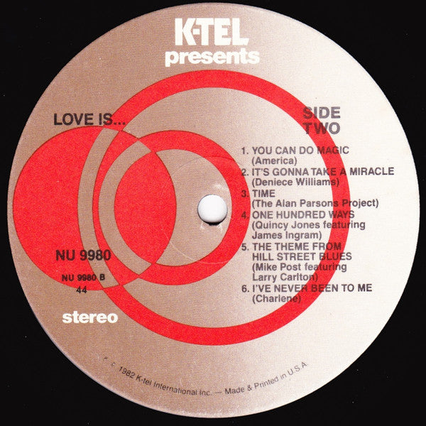 Various : Love Is... The Best Of Today's Great Love Songs (LP, Comp, 44)