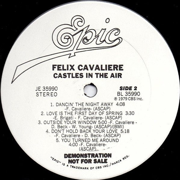 Felix Cavaliere : Castles In The Air (LP, Album, Promo)