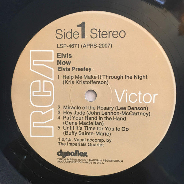 Elvis Presley : Elvis Now (LP, Album, RE, Tan)