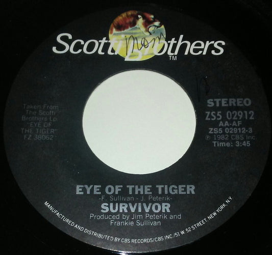 Survivor : Eye Of The Tiger (7", Single, Ter)