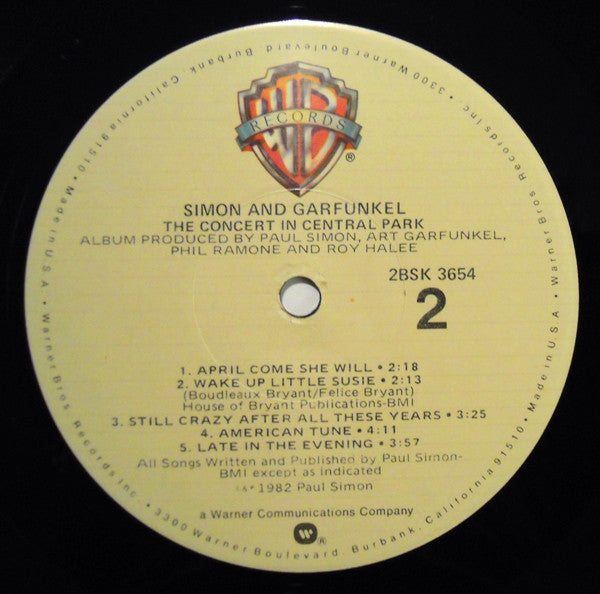 Simon & Garfunkel : The Concert In Central Park (2xLP, Album, Win)