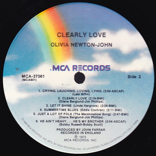 Olivia Newton-John : Clearly Love (LP, Album, RE, Pin)