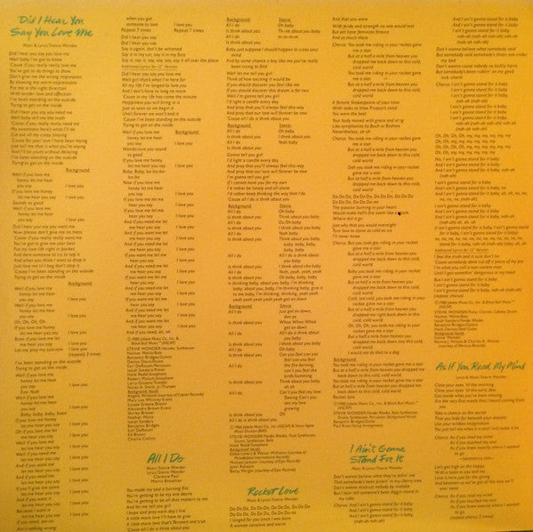 Stevie Wonder : Hotter Than July (LP, Album, Gat)