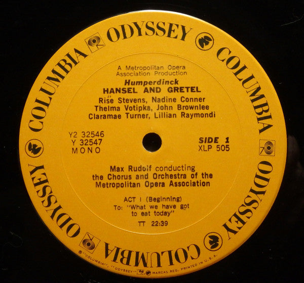 Humperdinck*, Max Rudolf Conducting The Orchestra Of The Metropolitan Opera Association*, Chorus*, Risë Stevens, Nadine Conner, Thelma Votipka, John Brownlee, Claramae Turner, Lillian Raymondo* : Hansel and Gretel (2xLP, Album, Mono, Aut + Box)