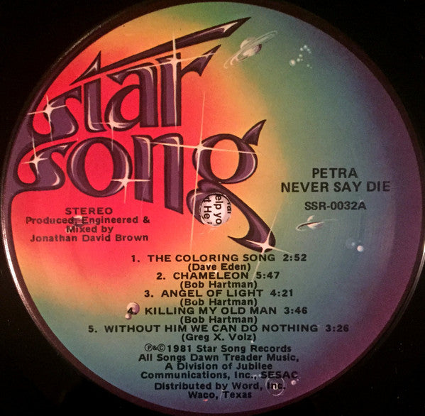 Petra (9) : Never Say Die (LP, Album, RP, Mon)
