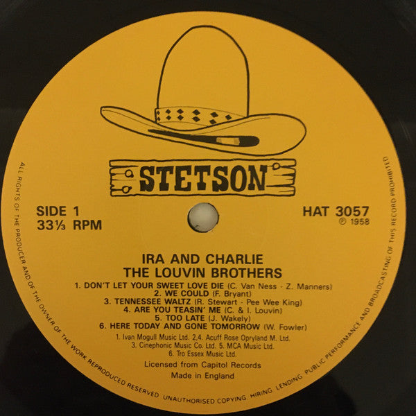 The Louvin Brothers : Ira And Charlie (LP, Album, Mono, RE)