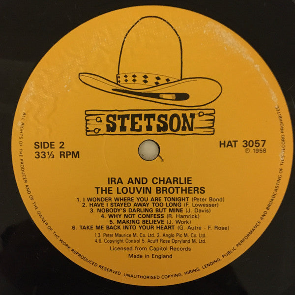 The Louvin Brothers : Ira And Charlie (LP, Album, Mono, RE)