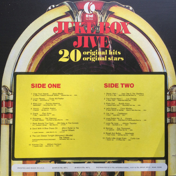 Various : Jukebox Jive (LP, Comp, Die)